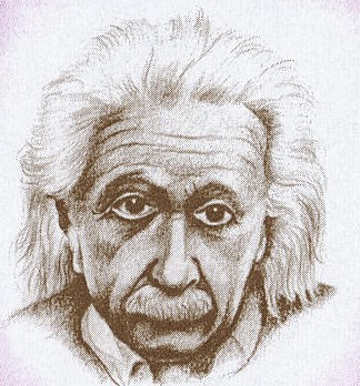 dessin d'Albert Einstein